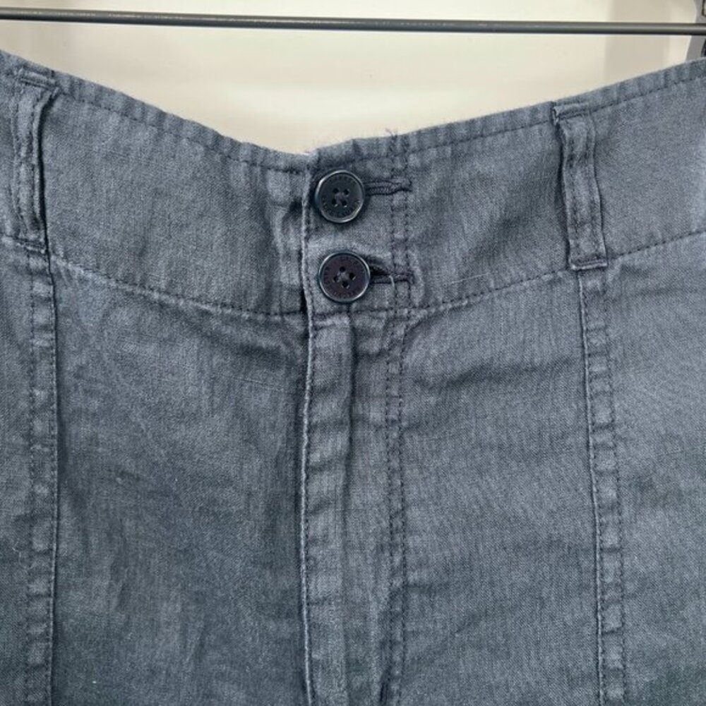 Lauren Ralph Lauren navy blue 100% linen straight leg pants lagenlook coastal 10 - Picture 4 of 15